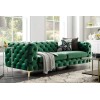 Canapé baroque moderne 240cm or vert