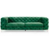 Canapé baroque moderne 240cm or vert