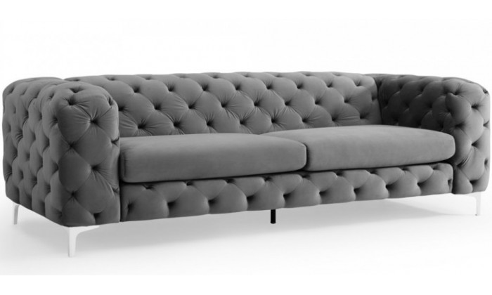 Canapé baroque moderne 240cm gris