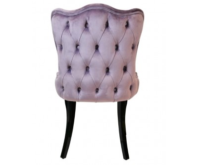 Chaise de salle à manger design velvet violette capitonnée BYOAK