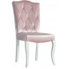 Chaise de salle à manger design velvet rose capitonnée GALBE