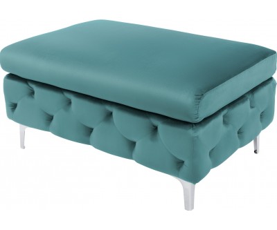 Pouf baroque aqua moderne