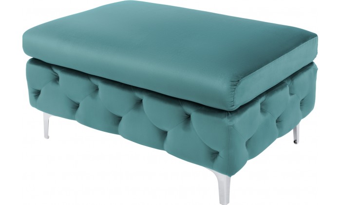 Pouf baroque aqua moderne