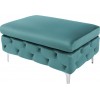 Pouf baroque aqua moderne