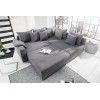 Pouf pour canapé d'angle Loft gris