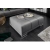 Pouf Elegancia 110cm velours gris argent