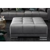 Pouf Elegancia 110cm velours gris argent