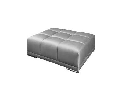 Pouf Elegancia 110cm velours gris argent