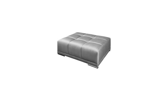 Pouf Elegancia 110cm velours gris argent