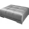 Pouf Elegancia 110cm velours gris argent