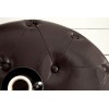 Pouf chesterfield 60cm café noir rond