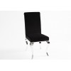 Chaises design pied baroque en inoxydable poli noir SIESTA