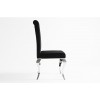 Chaises design pied baroque en inoxydable poli noir SIESTA