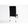 Chaises design pied baroque en inoxydable poli noir SIESTA