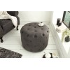 Pouf chesterfield 60cm gris antique rond