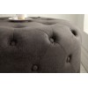 Pouf chesterfield 60cm gris antique rond