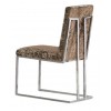 Chaises design en inoxydable poli et recouvrement en tissu beige MAXDIVANI
