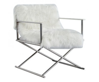 Fauteuille chaises design pied en acier inoxydable LUXURY