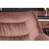 Chaise de salle à manger design rose velours COMFORTI