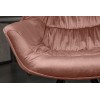 Chaise de salle à manger design rose velours COMFORTI