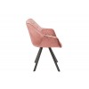 Chaise de salle à manger design rose velours COMFORTI