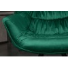 Chaise de salle à manger design vert velours COMFORTI