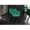 Chaise de salle à manger design vert velours COMFORTI