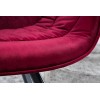 Chaise de salle à manger design bordeaux velours COMFORTI