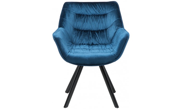 Chaise de salle à manger design blue velours COMFORTI