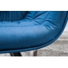 Chaise de salle à manger design blue velours COMFORTI