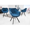 Chaise de salle à manger design blue velours COMFORTI