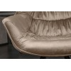 Chaise de salle à manger design beige velours COMFORTI