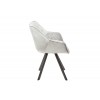 Chaise de salle à manger design gris velours COMFORTI