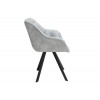 Chaise de salle à manger design gris clair microfibre COMFORTI