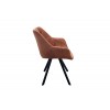 Chaise de salle à manger design Retro brun antique capitonnee  COMFORTI