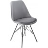 Chaise de salle à manger design scandinavia Retro  velours gris silver MODILUX