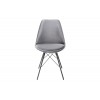 Chaise de salle à manger design scandinavia Retro  velours gris silver MODILUX
