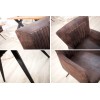 Chaise de salle à manger vintage brun microfibre SELFIE