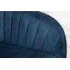 Chaise de salle à manger design avec accoudoir blue royal velours DOWNTON