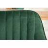 Chaise de salle à manger design avec accoudoir vert velours DOWNTON