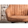Chaise de salle à manger design avec accoudoir microfibre brun DOWNTON