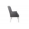 Fauteuille chaise capitonnée avec accoudoirs gris SCOTTY