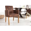 Fauteuille chaise avec accoudoirs light coffee VALETTE