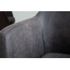 Fauteuille chaise avec accoudoirs microfibre gris VALENCO