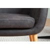 Fauteuille chaise avec accoudoirs microfibre gris VALENCO