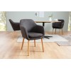 Fauteuille chaise avec accoudoirs microfibre gris VALENCO