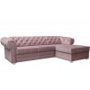 Canapé d'angle chesterfield velours convertible lit avec coffre BRITTICH