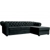 Canapé d'angle chesterfield velours convertible lit avec coffre BRITTICH