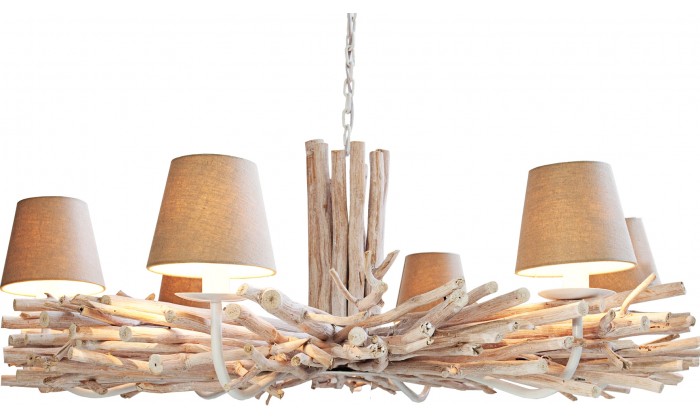 Lustre Euphoria II 105cm en bois flotté