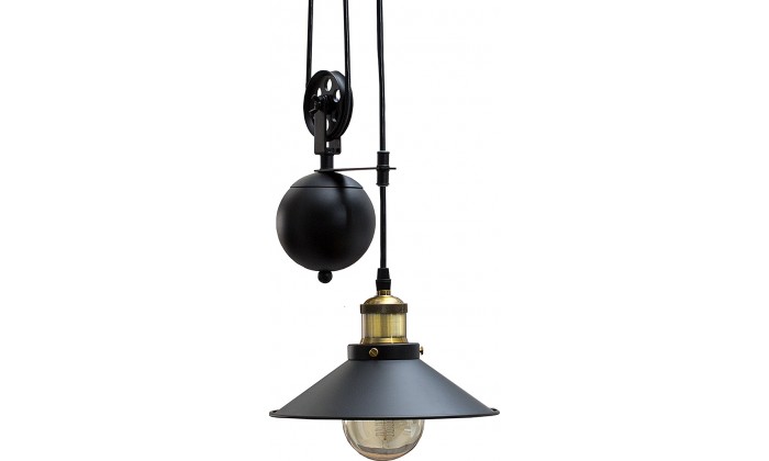 Lustre Rope en noir et or